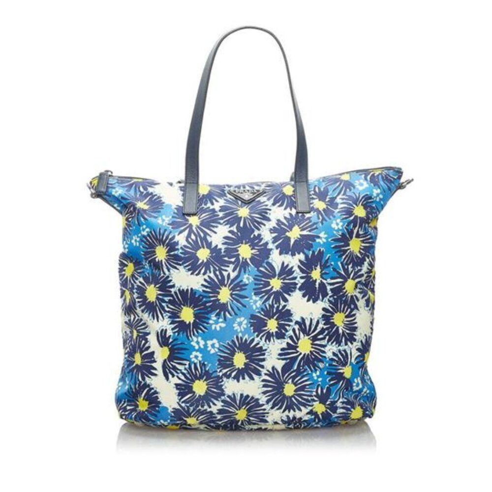 Prada Tessuto Stampato Floral Tote Bag